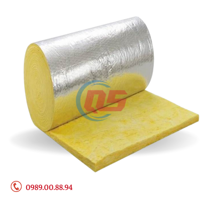 Glasswool Roll Bông Thủy Tinh Dạng Cuộn Trơn Có Giấy Bạc